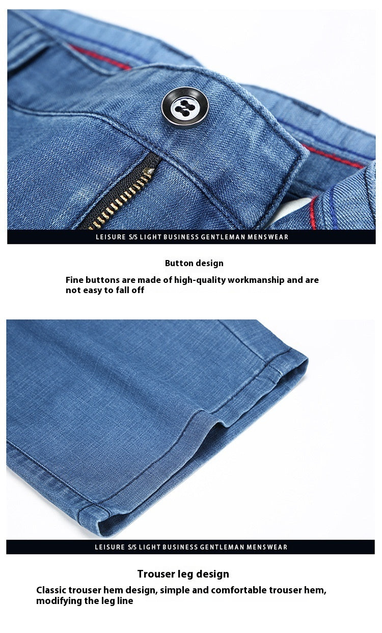 Summer Men's Loose Thin Denim Shorts Kaps B International