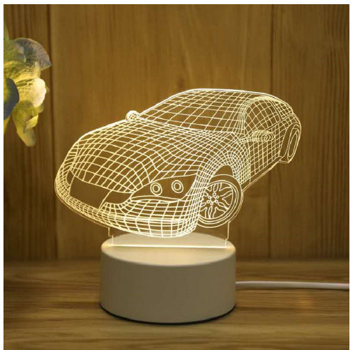 3D acrylic USB LED night light lamp – view 4