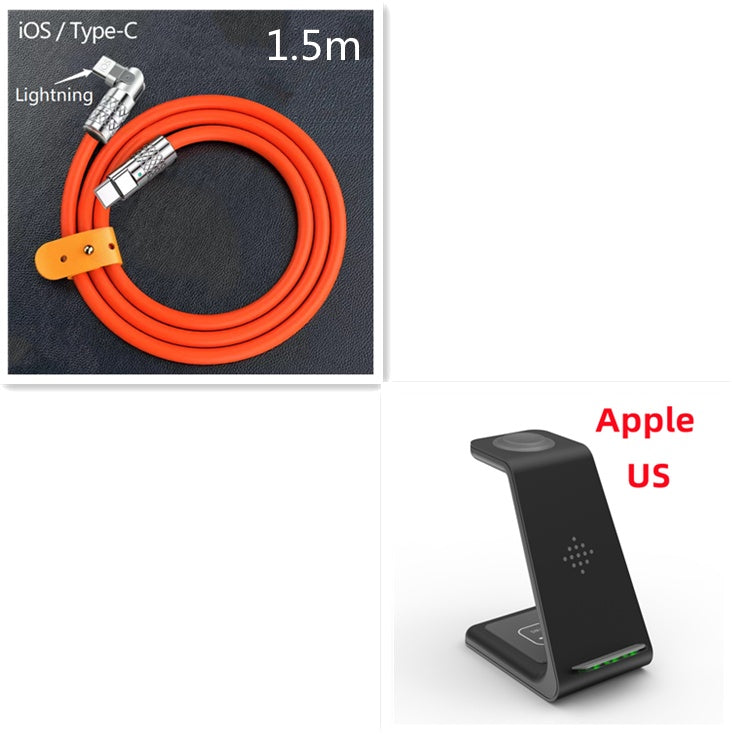 3 In 1 Fast Charging Station Wireless Charger Stand Wireless Quick Charge Dock For Phone Holder Unbranded
