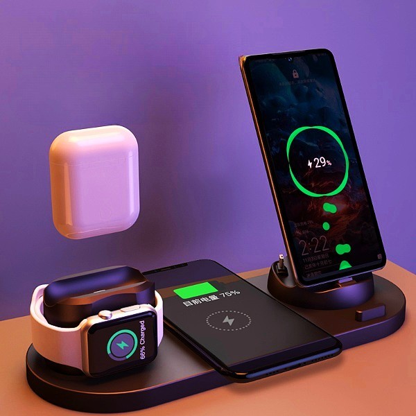 6-in-1 wireless charging dock for phone and watch – main product photo