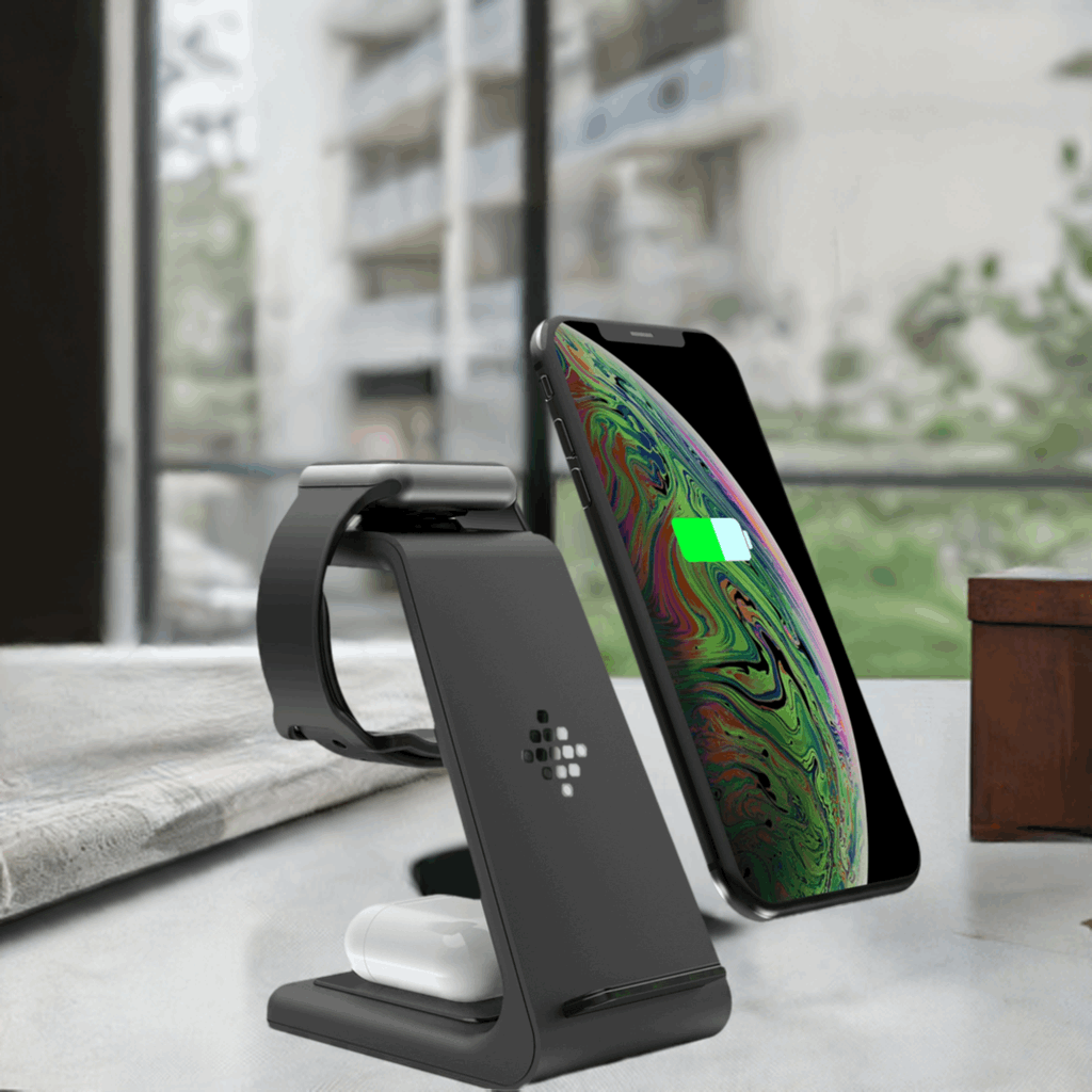 3 In 1 Fast Charging Station Wireless Charger Stand Wireless Quick Charge Dock For Phone Holder Unbranded