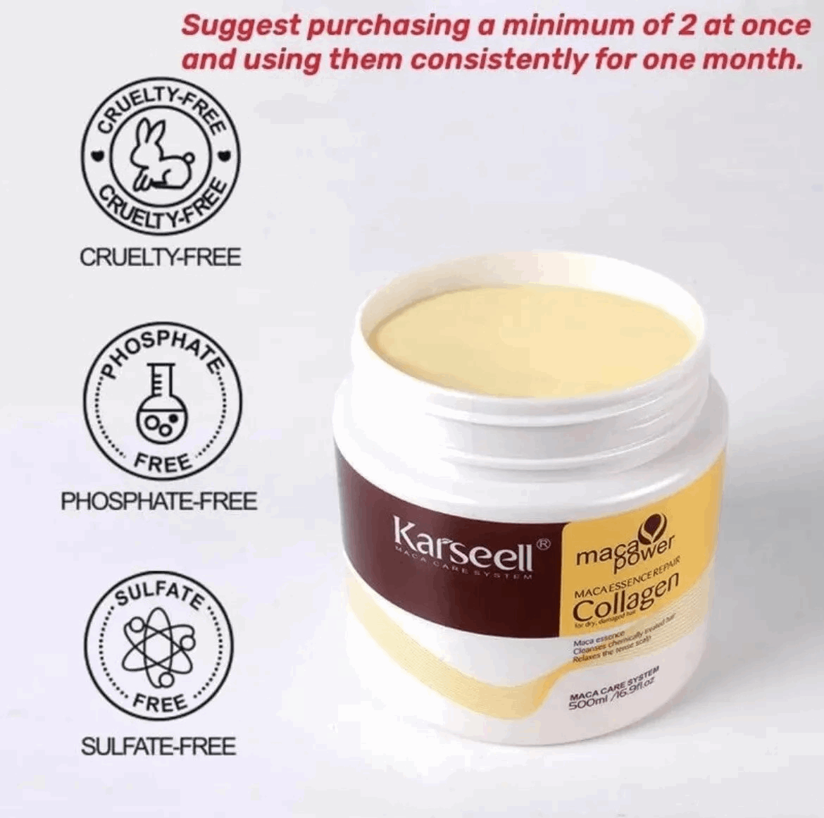 Hair Mask Karseell Conditioner Coconut Oil Collagen Repair Damage 500ml Karseell