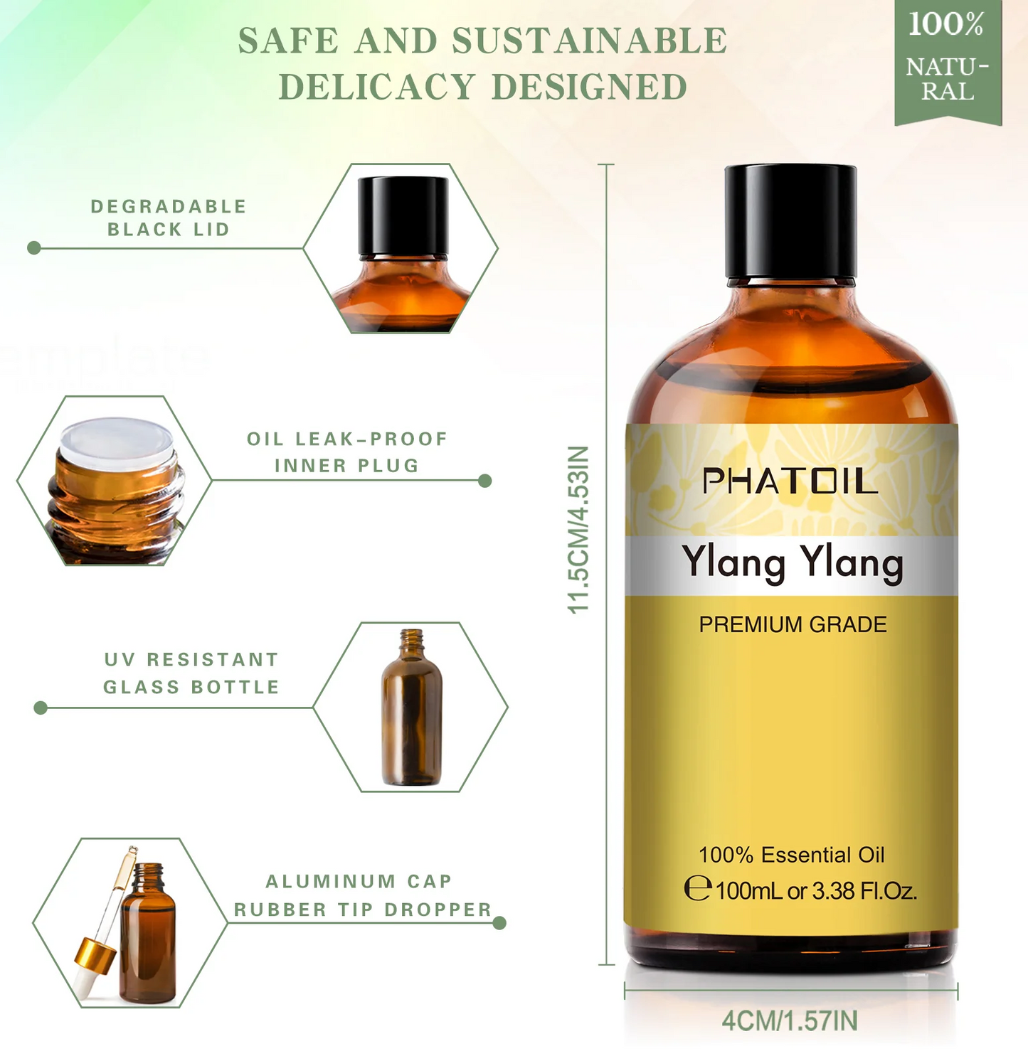 PHATOIL Ylang Ylang Essential Oil 100ml – product close-up