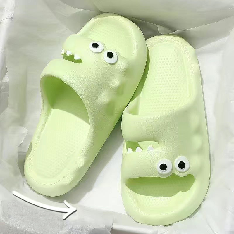 Cute Cartoon Slippers For Women Men Indoor And Outdoor Non-slip Thick Soles Floor Bathroom Slippers Fashion House Shoes Kaps B International