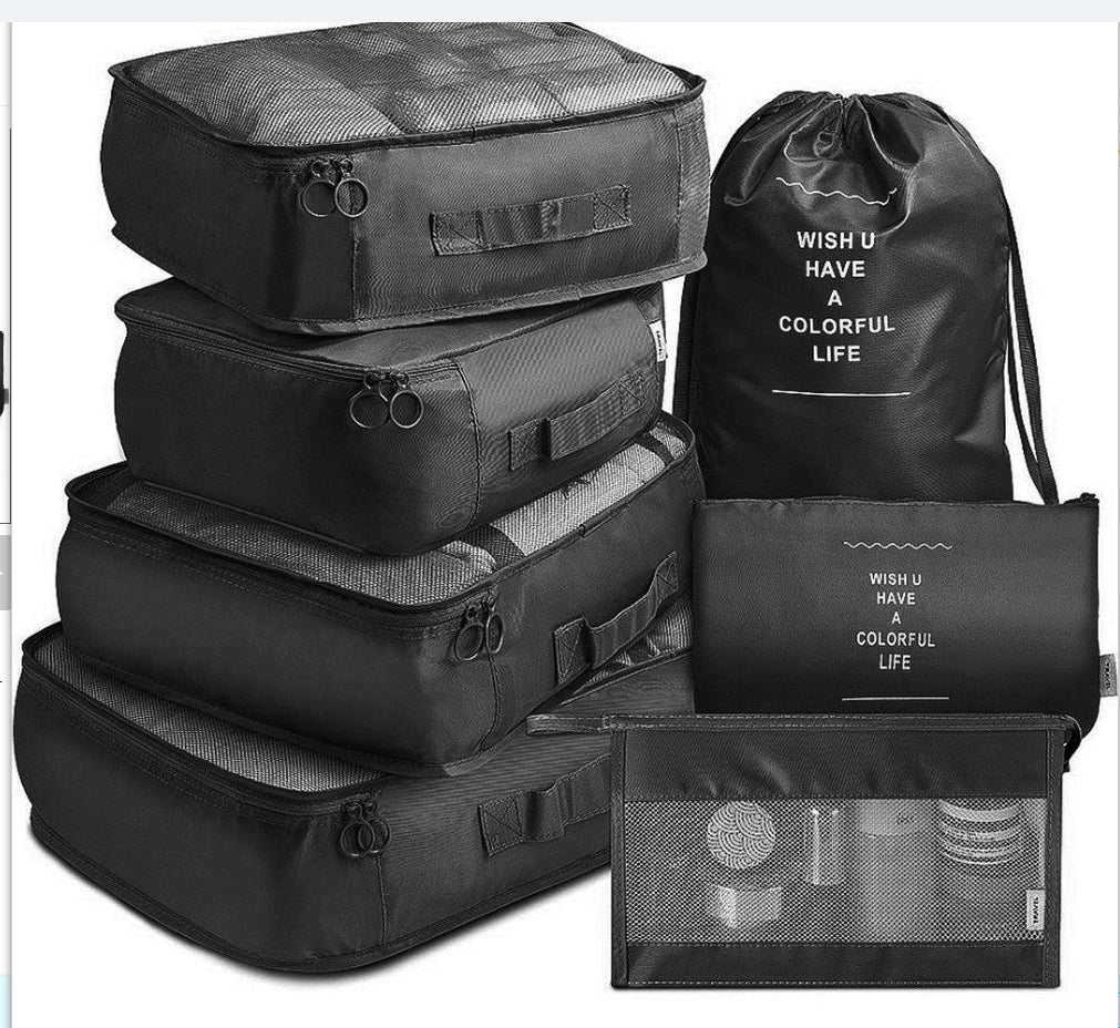 8-piece packing cube set for travel luggage – product view 8 of 15