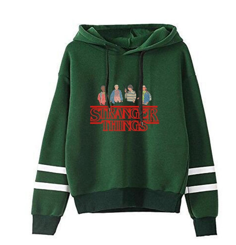 Stranger Things Striped Hoodies Unbranded
