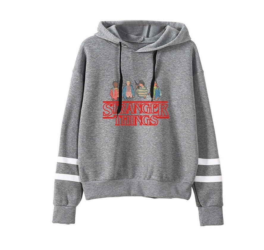Stranger Things Striped Hoodies Unbranded