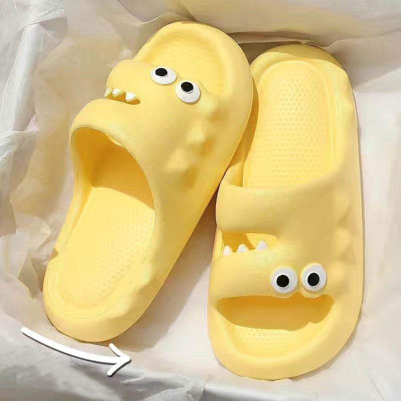 Cute Cartoon Slippers For Women Men Indoor And Outdoor Non-slip Thick Soles Floor Bathroom Slippers Fashion House Shoes Kaps B International