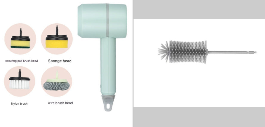 Electric Cleaning Brush Dishwashing Brush Automatic Wireless USB Rechargeable Professional Kitchen Bathtub Tile Cleaning Brushes Unbranded