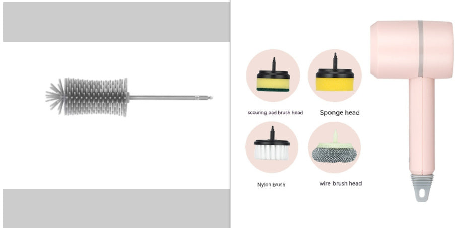 Electric Cleaning Brush Dishwashing Brush Automatic Wireless USB Rechargeable Professional Kitchen Bathtub Tile Cleaning Brushes Unbranded
