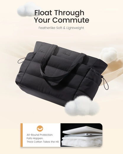 LOVEVOOK 15.6 inch laptop tote bag for women with tumbler holder pocket – product photo, view 6