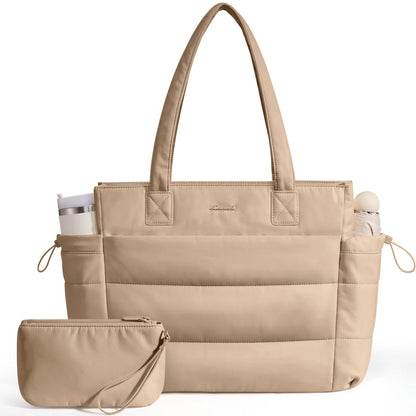LOVEVOOK 15.6 inch laptop tote bag for women with tumbler holder pocket – product photo, view 9