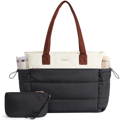 LOVEVOOK 15.6 inch laptop tote bag for women with tumbler holder pocket – product photo, view 8