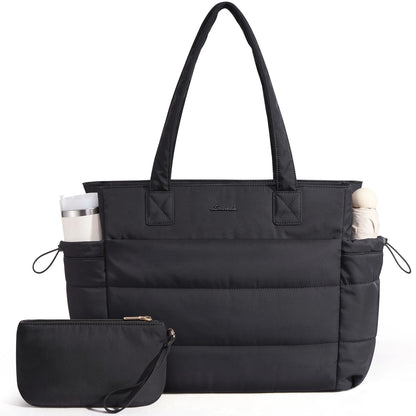 LOVEVOOK 15.6 inch laptop tote bag for women with tumbler holder pocket – product photo, view 7