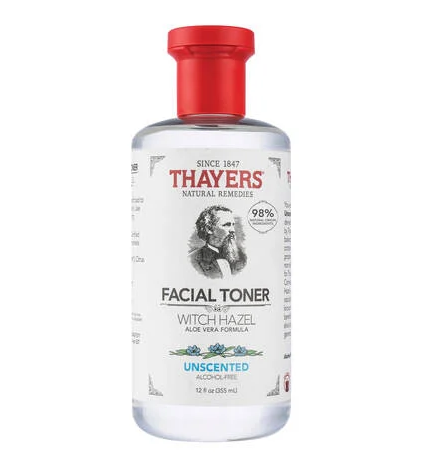 Thayers Witch Hazel Uncented Facial Toner - Paraben and Alcohol Free - Organic Toner with Aloe Vera Formula - 12 oz - 355ml