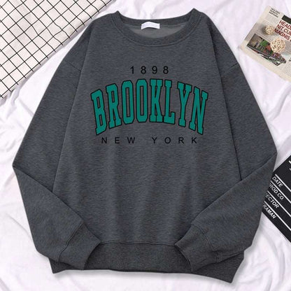 Autumn Kawaii Womens Sweatshirts 1898 Brooklyn Unbranded