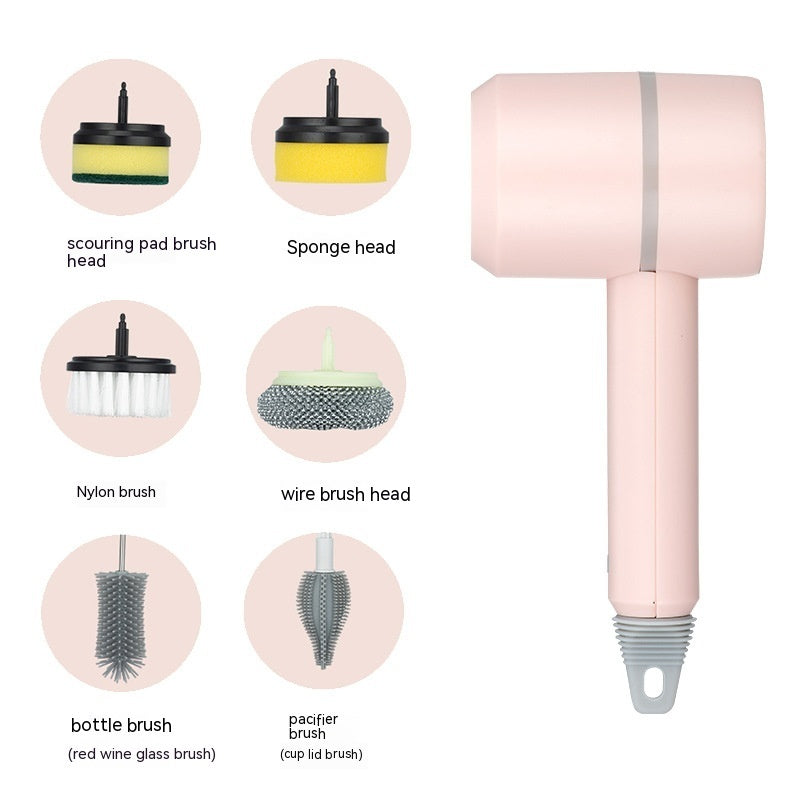 Electric Cleaning Brush Dishwashing Brush Automatic Wireless USB Rechargeable Professional Kitchen Bathtub Tile Cleaning Brushes Unbranded