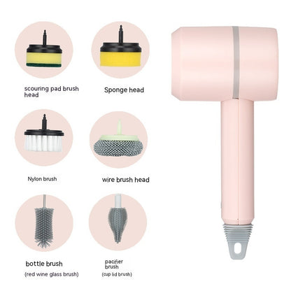Electric Cleaning Brush Dishwashing Brush Automatic Wireless USB Rechargeable Professional Kitchen Bathtub Tile Cleaning Brushes Unbranded