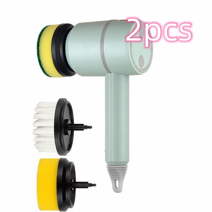 Electric Cleaning Brush Dishwashing Brush Automatic Wireless USB Rechargeable Professional Kitchen Bathtub Tile Cleaning Brushes Unbranded